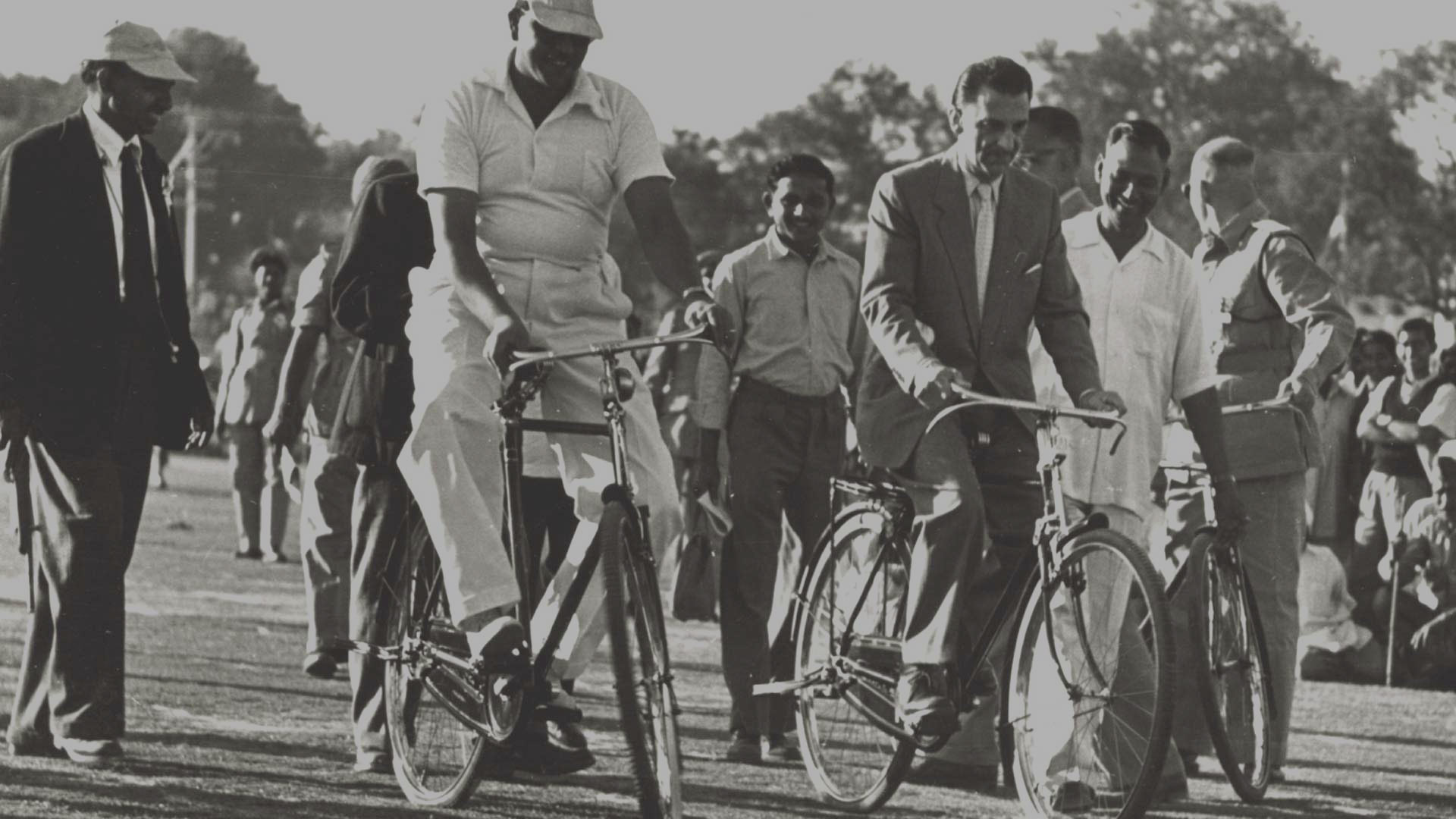 JRD Tata on a cycle