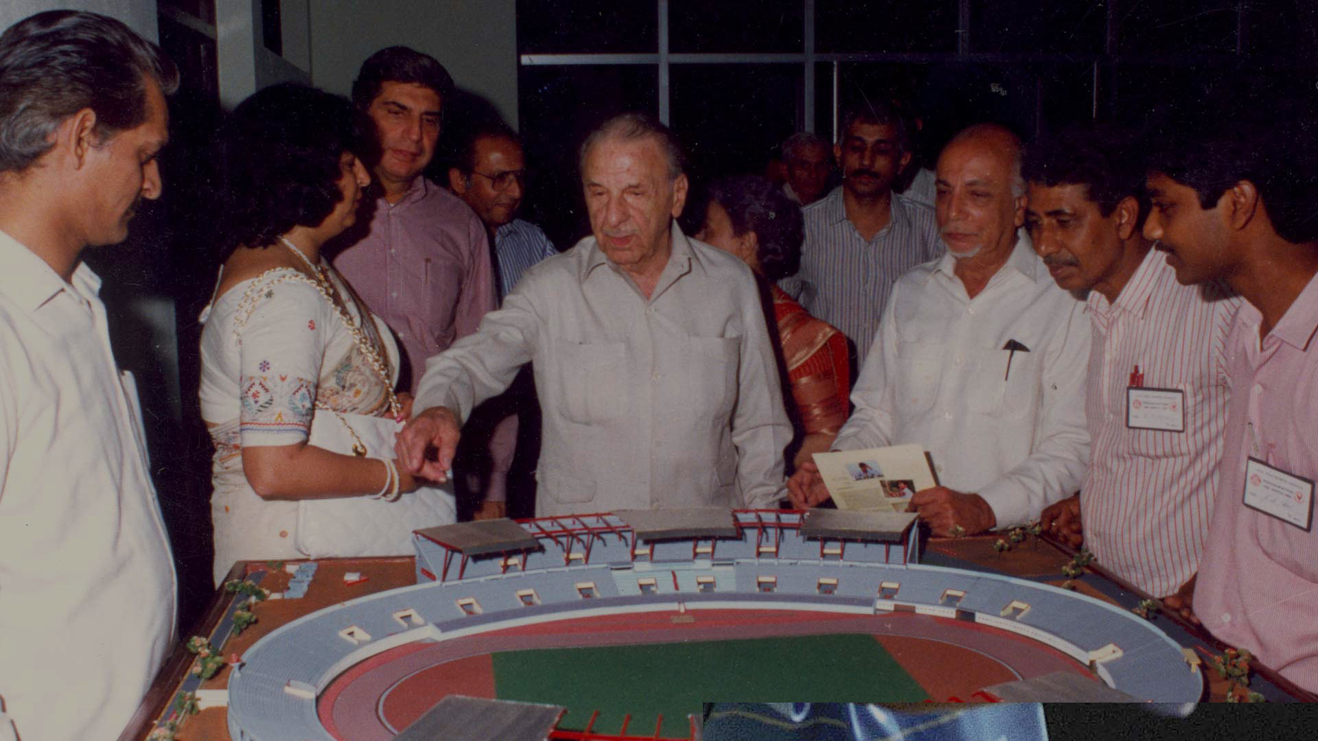 JRD Tata at a meeting to finalize the sports complex