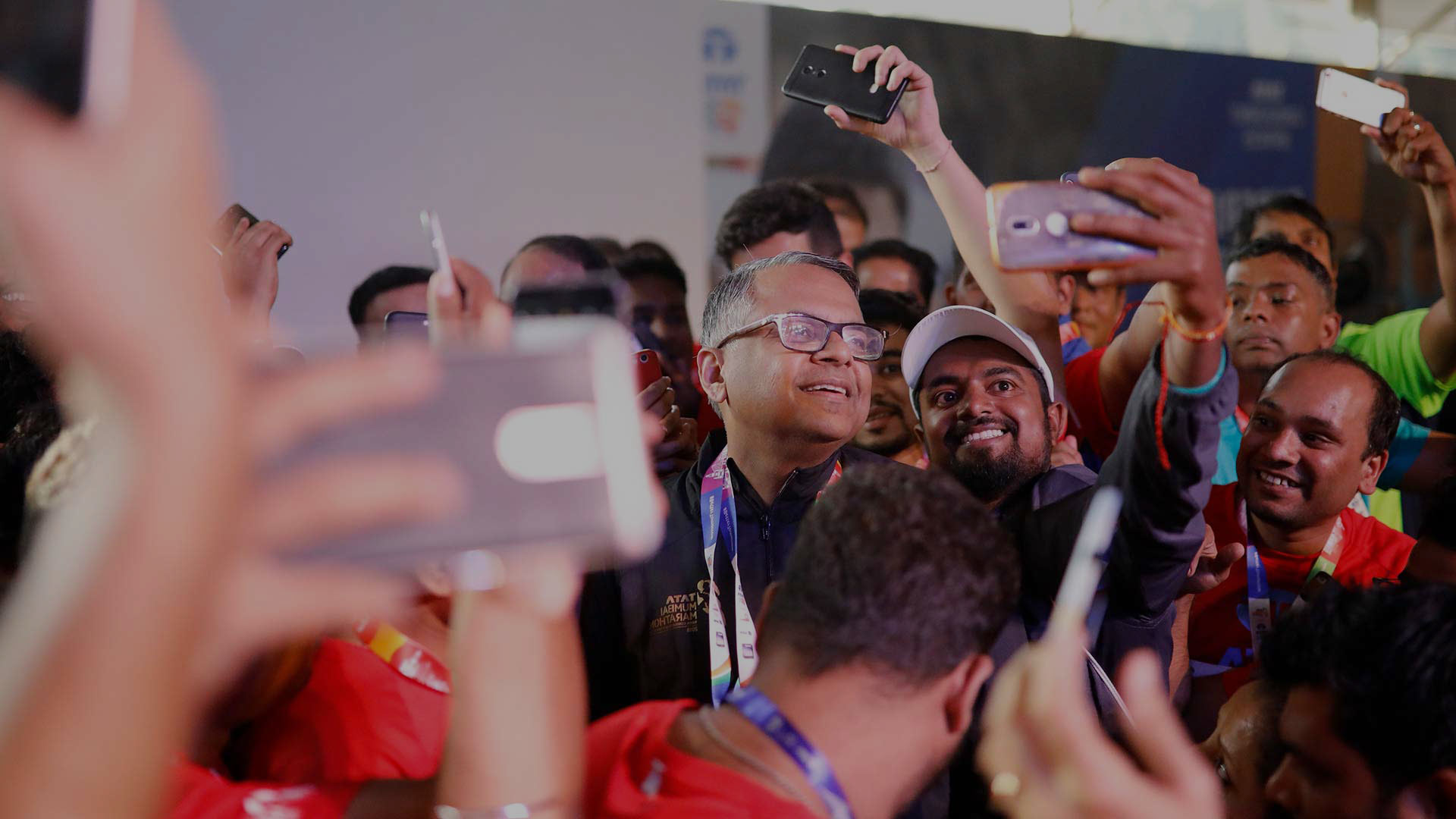 N Chandrasekaran with tata colleagues